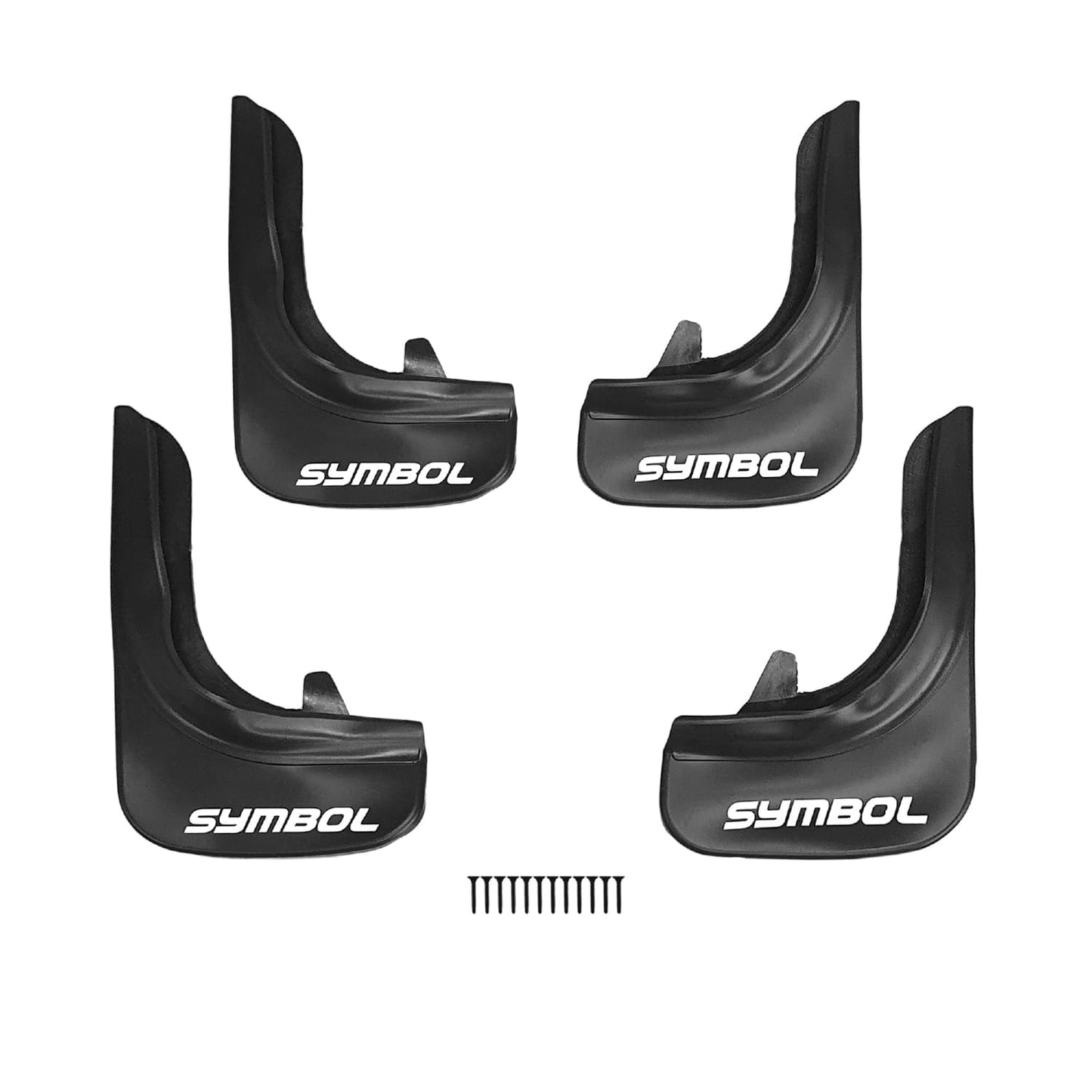 Compatible avec Renault Symbol 1999-2021 Jeu de Bavettes Garde-boue Avant et Arrière de Voiture 4 Pcs Noir