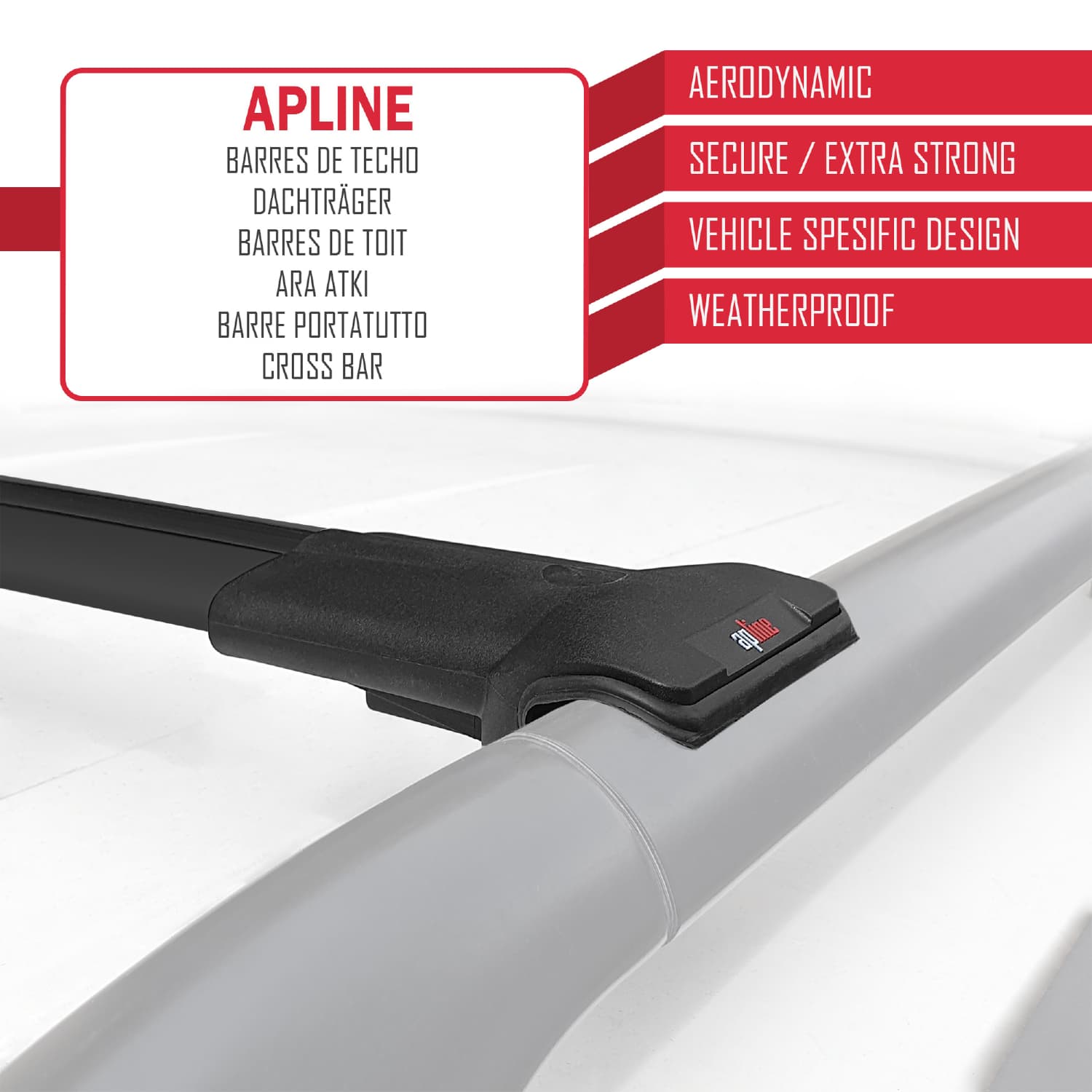 Compatible avec Dacia Bigster 2025-2026 FLY Model Barres de Toit Railing Porte-Bagages de Voiture Noir Aluminium 2 Barres