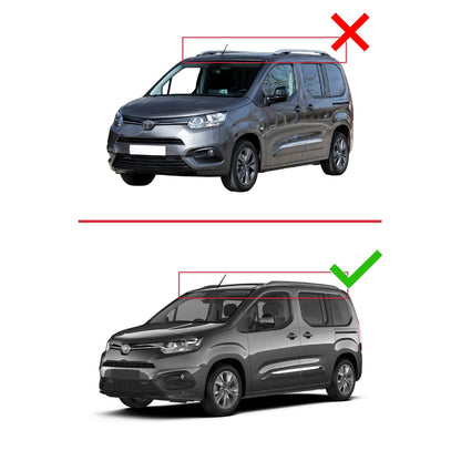 Compatibile con Toyota Proace City Verso 2023-2025 ACE-2 Barre Tetto Portapacchi Auto Barre Portatutto Nero Alluminio 2 Barre
