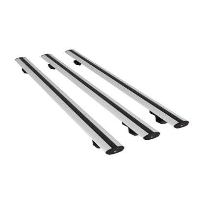 Compatible avec Toyota Avensis Break 2003-2009 BASIC Model Barres de Toit Railing Porte-Bagages de Voiture Gris Aluminium 3 Barres