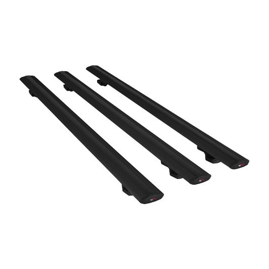 Compatible avec Ssangyong Rexton (Y200) 2001-2005 BASIC Model Barres de Toit Railing Porte-Bagages de Voiture Noir Aluminium 3 Barres