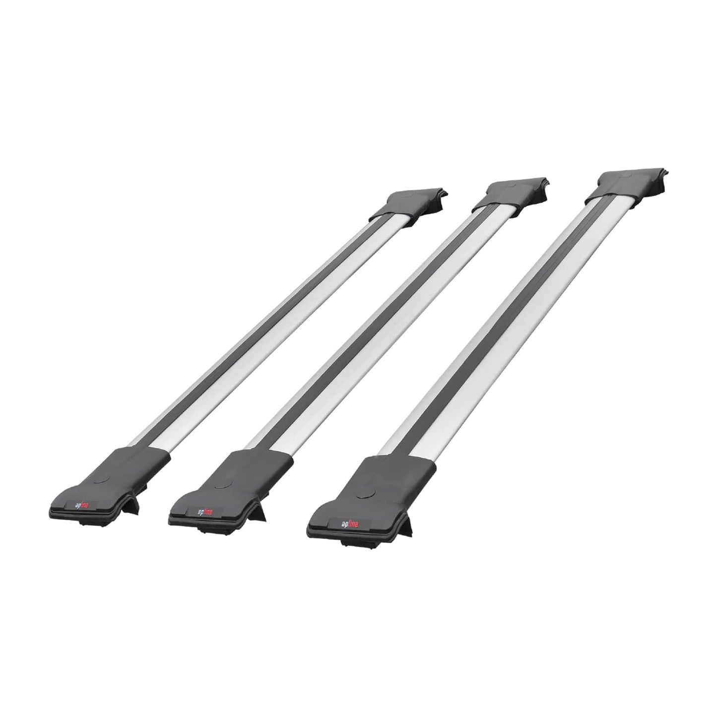 Compatible with Nissan Navara 3 (D40) 2005-2014 FLY Model Car Roof Rack Cross Bar Grey Aluminium 3 Bars